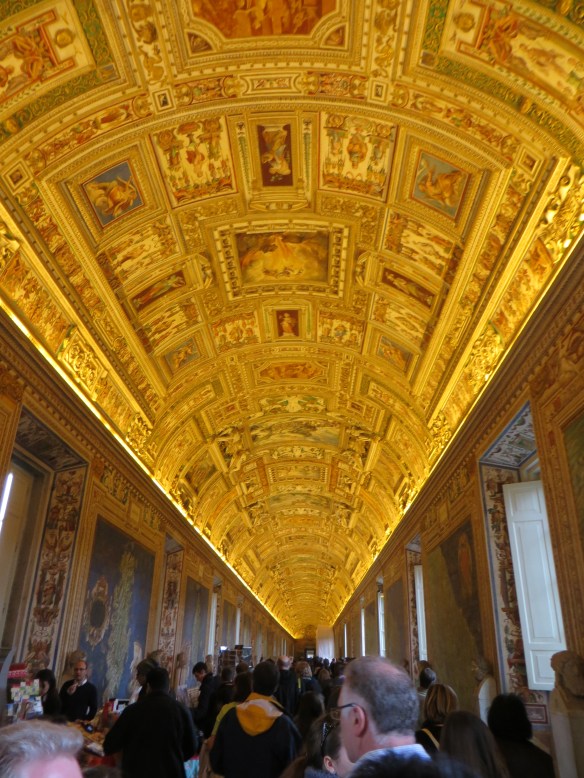 The ceiling in one of the main galleries