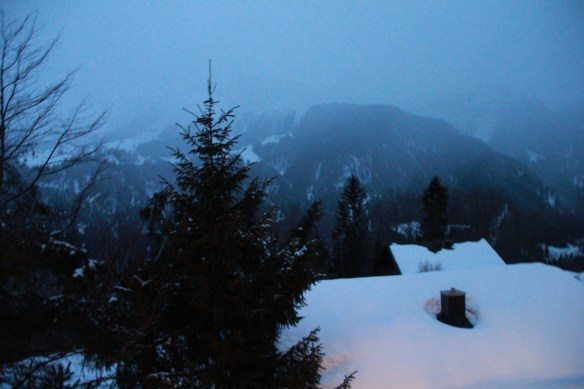 twilight view from one of our windows