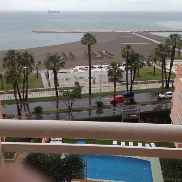 Greetings from my balcony in Malaga!  Looking forward to sunshine the next two days.